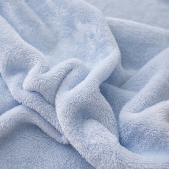 91家纺网 家纺一手货源 找家纺 梵心 2025新款云貂绒毛毯法兰绒毛毯牛奶绒毛毯爆款盖毯直播跨境专供-可定制克重 浅蓝