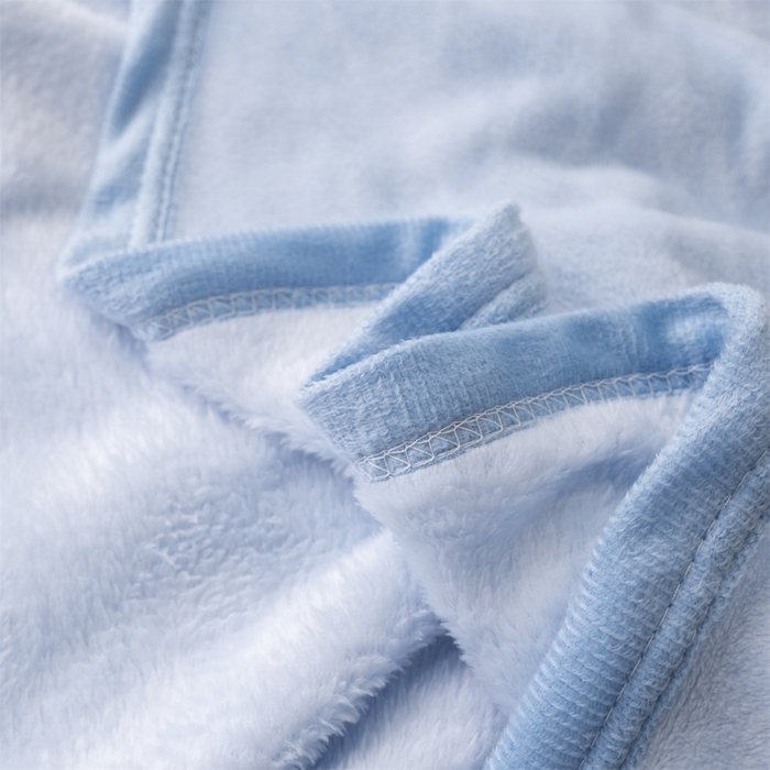 91家纺网 家纺一手货源 找家纺 梵心 2025新款云貂绒毛毯法兰绒毛毯牛奶绒毛毯爆款盖毯直播跨境专供-可定制克重 浅蓝
