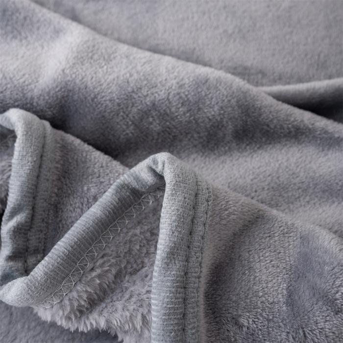 91家纺网 家纺一手货源 找家纺 梵心 2025新款云貂绒毛毯法兰绒毛毯牛奶绒毛毯爆款盖毯直播跨境专供-可定制克重  绅士灰