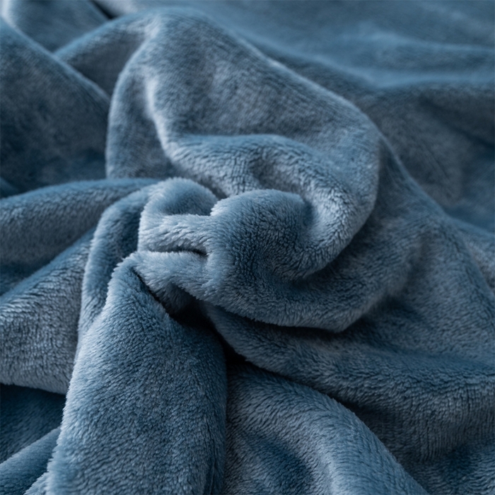 91家纺网 家纺一手货源 找家纺 梵心 2025新款云貂绒毛毯法兰绒毛毯牛奶绒毛毯爆款盖毯直播跨境专供-可定制克重 深蓝