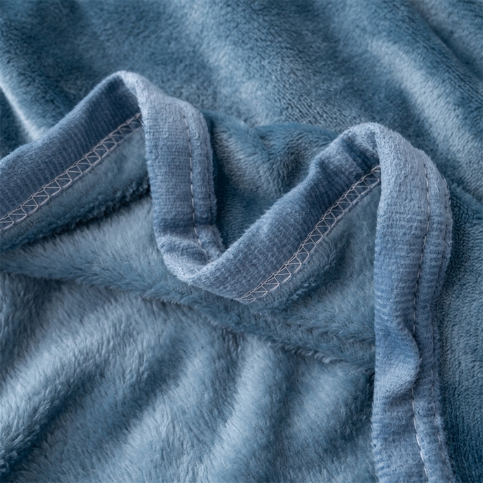 91家纺网 家纺一手货源 找家纺 梵心 2025新款云貂绒毛毯法兰绒毛毯牛奶绒毛毯爆款盖毯直播跨境专供-可定制克重 深蓝