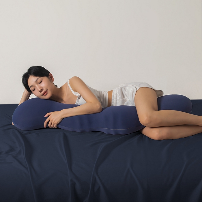 91家纺网 家纺一手货源 找家纺 贵夫人 2025新款亲肤舒适睡眠伴侣抱枕-记忆棉款 蓝灰