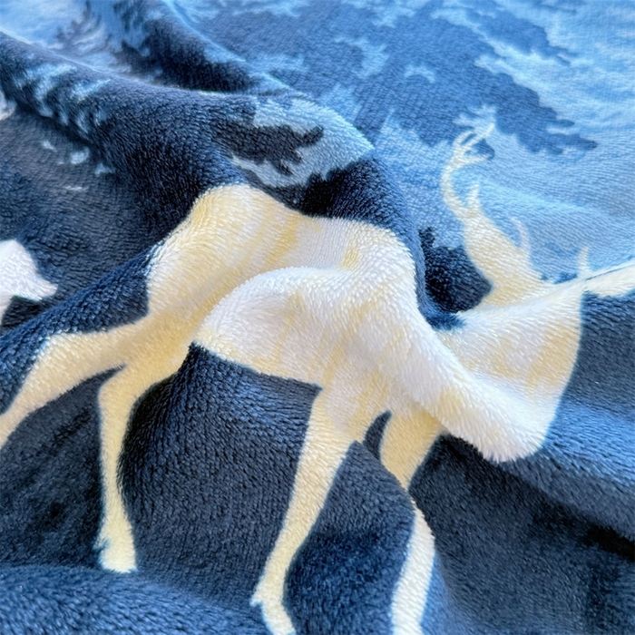 91家纺网 家纺一手货源 找家纺 梵心 2025新款云貂绒毛毯法兰绒毛毯牛奶绒毛毯爆款盖毯直播跨境专供-可定制克重 星空鹿