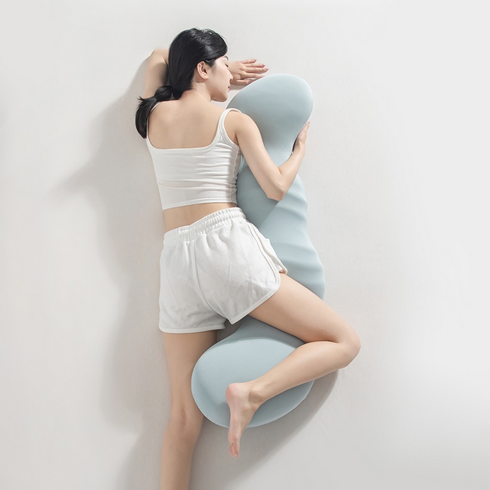 91家纺网 家纺一手货源 找家纺 贵夫人 2025新款亲肤舒适睡眠伴侣抱枕-记忆棉款 浅蓝