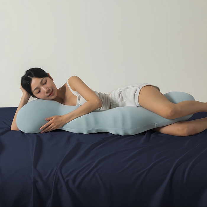 91家纺网 家纺一手货源 找家纺 贵夫人 2025新款亲肤舒适睡眠伴侣抱枕-记忆棉款 浅蓝