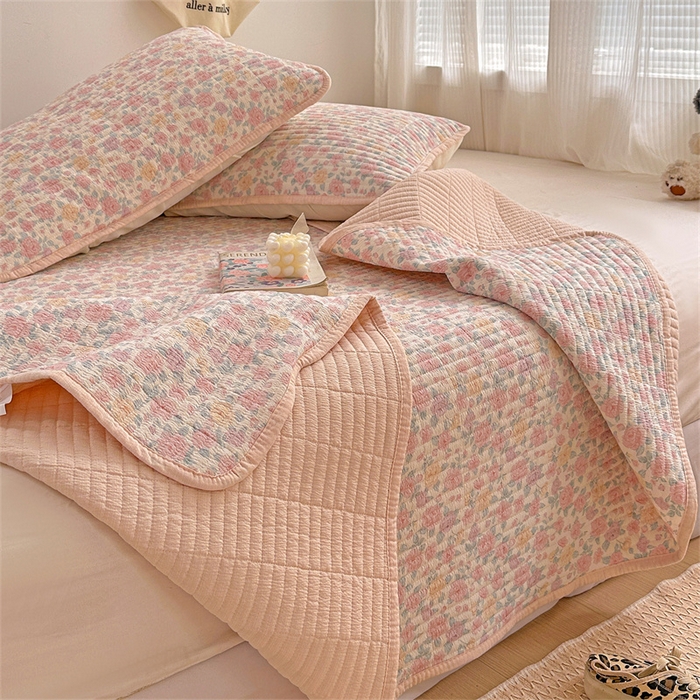 91家纺网 家纺一手货源 找家纺 繁花家居 2025新款床盖豆豆被套春秋被套冬被云感超软木棉被子被芯 简单款床盖-豆豆被-花漾绒语