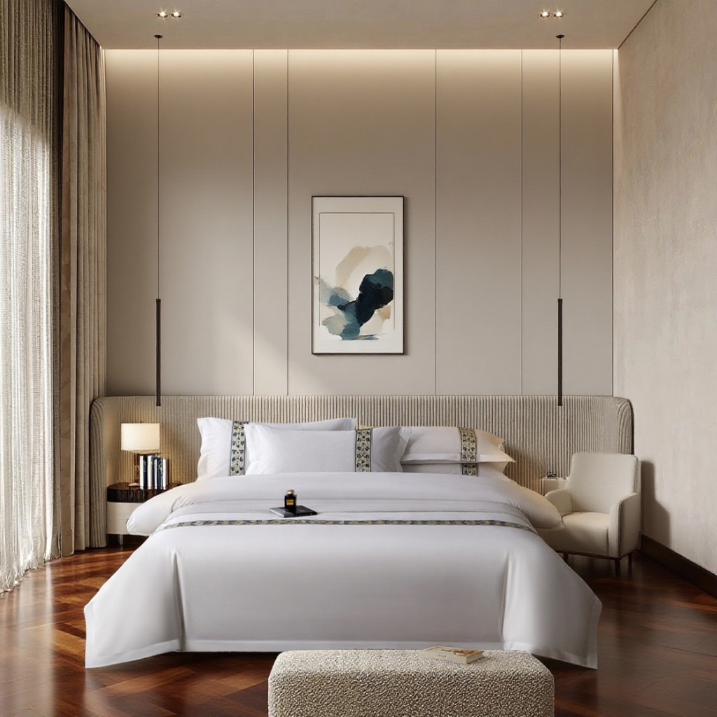 91家纺网 家纺一手货源 找家纺 诚臻/安力森 25年新款酒店织带四件套 木语雅奢