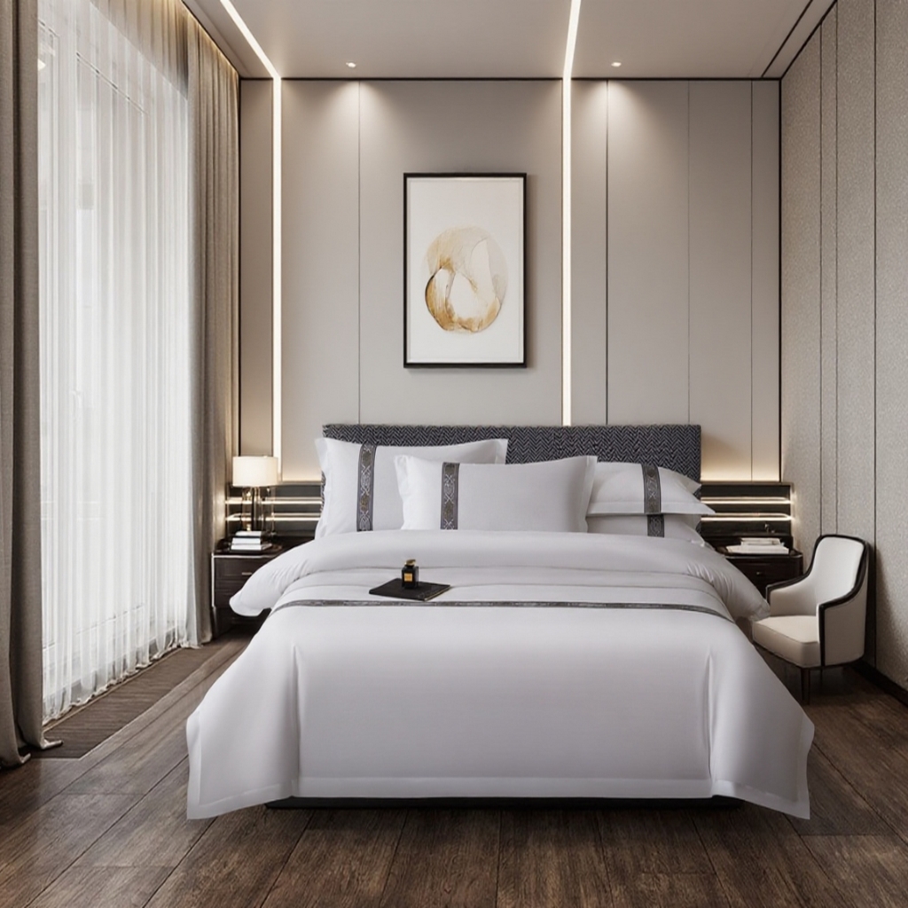 91家纺网 家纺一手货源 找家纺 （总）诚臻/安力森 25年新款酒店织带四件套