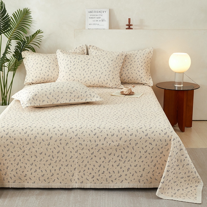 91家纺网 家纺一手货源 找家纺 （总）莎果家纺 2025新款高级轻奢棉麻床盖四件套