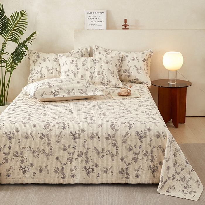 91家纺网 家纺一手货源 找家纺 （总）莎果家纺 2025新款高级轻奢棉麻床盖四件套