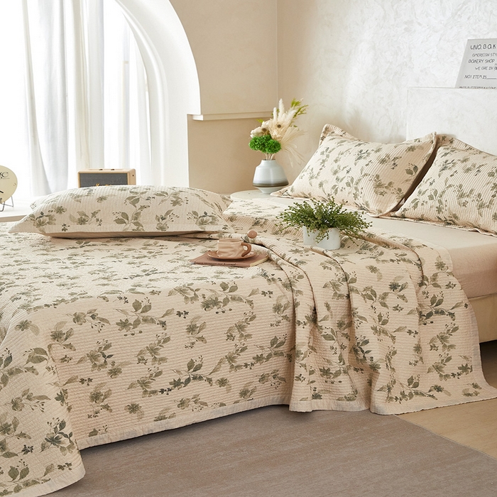 91家纺网 家纺一手货源 找家纺 （总）莎果家纺 2025新款高级轻奢棉麻床盖四件套