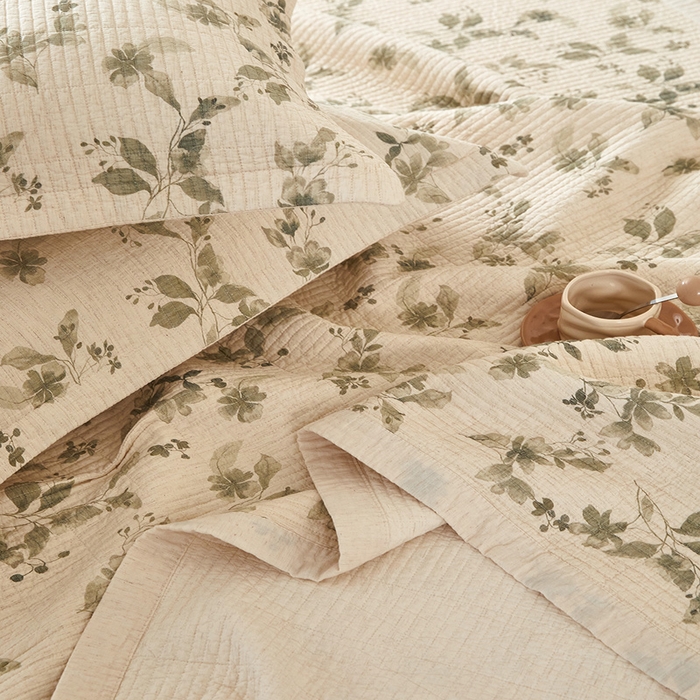 91家纺网 家纺一手货源 找家纺 （总）莎果家纺 2025新款高级轻奢棉麻床盖四件套