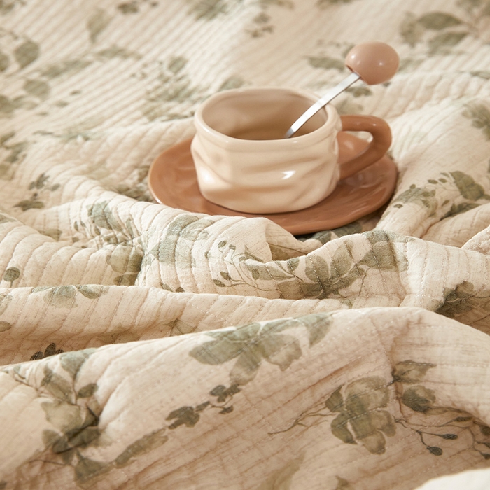 91家纺网 家纺一手货源 找家纺 （总）莎果家纺 2025新款高级轻奢棉麻床盖四件套