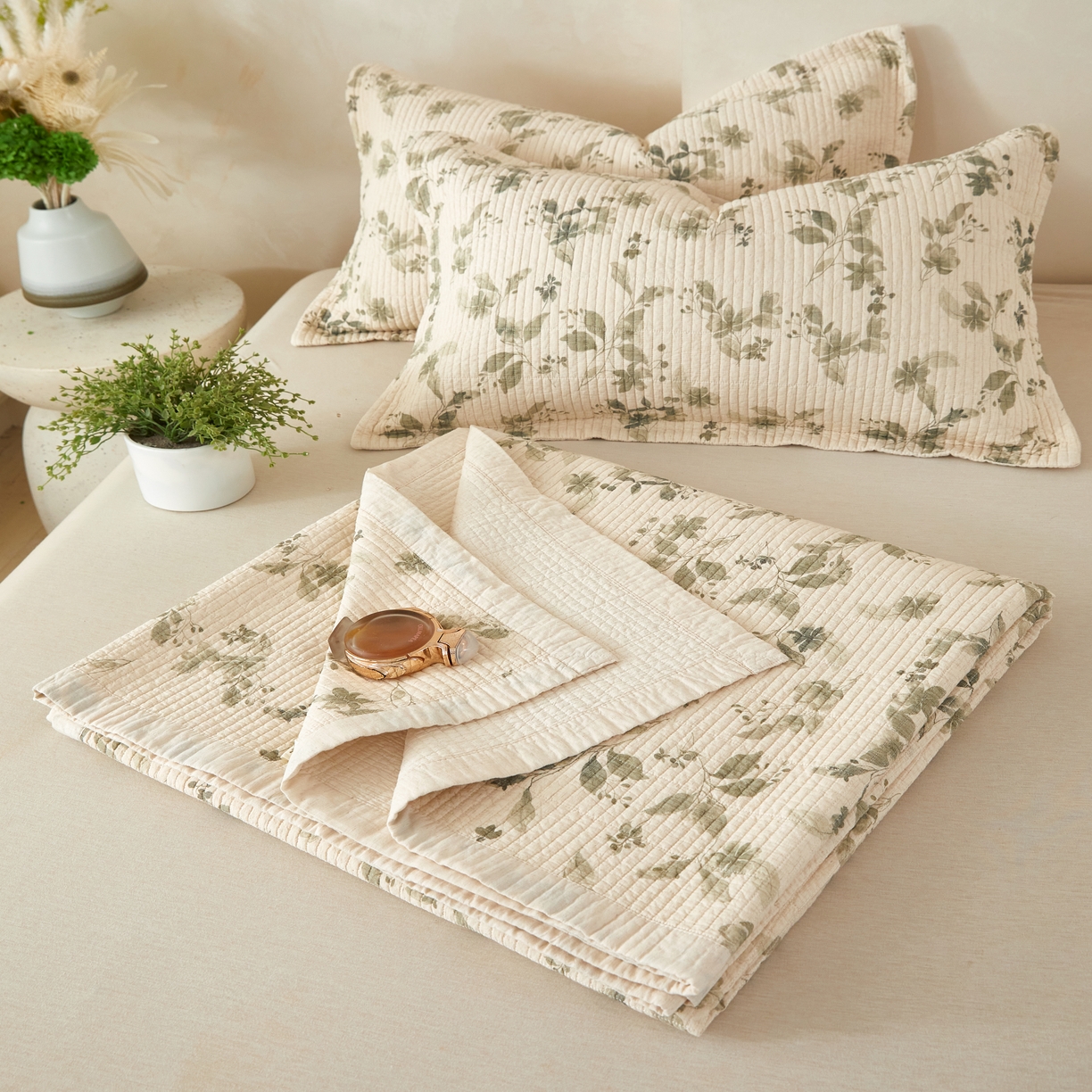 91家纺网 家纺一手货源 找家纺 （总）莎果家纺 2025新款高级轻奢棉麻床盖四件套