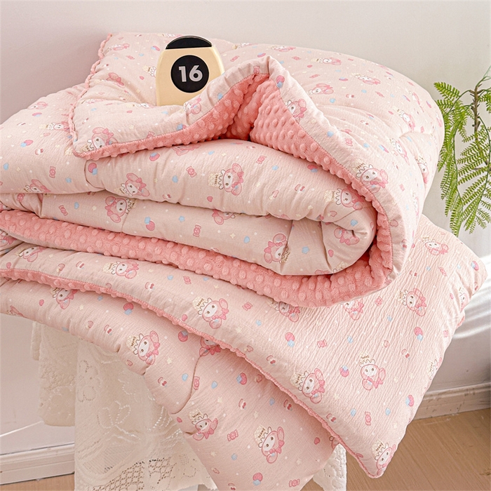 91家纺网 家纺一手货源 找家纺 （总）繁花家居 2025新款床盖豆豆被套春秋被套冬被云感超软木棉被子被芯