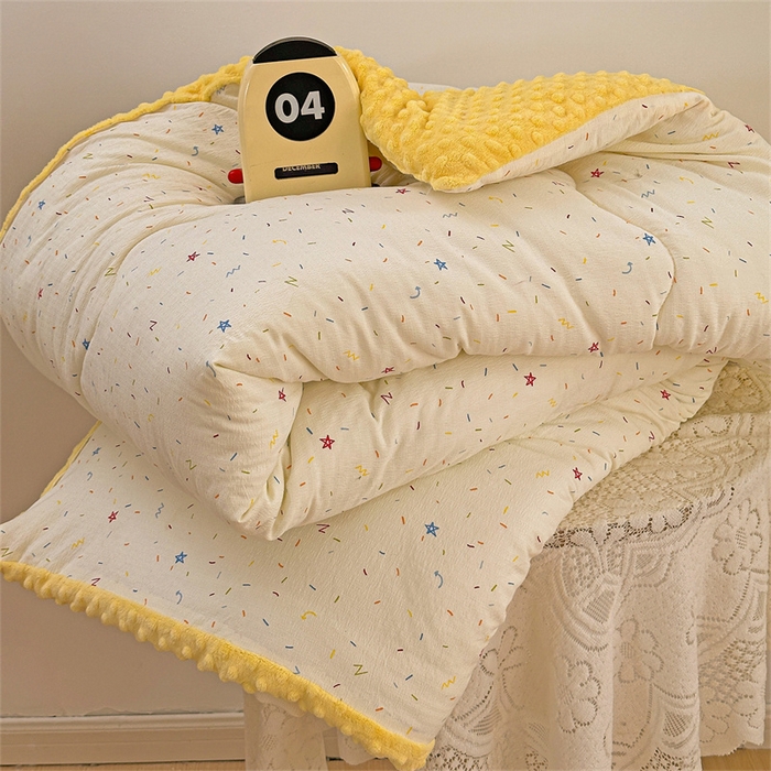 91家纺网 家纺一手货源 找家纺 （总）繁花家居 2025新款床盖豆豆被套春秋被套冬被云感超软木棉被子被芯