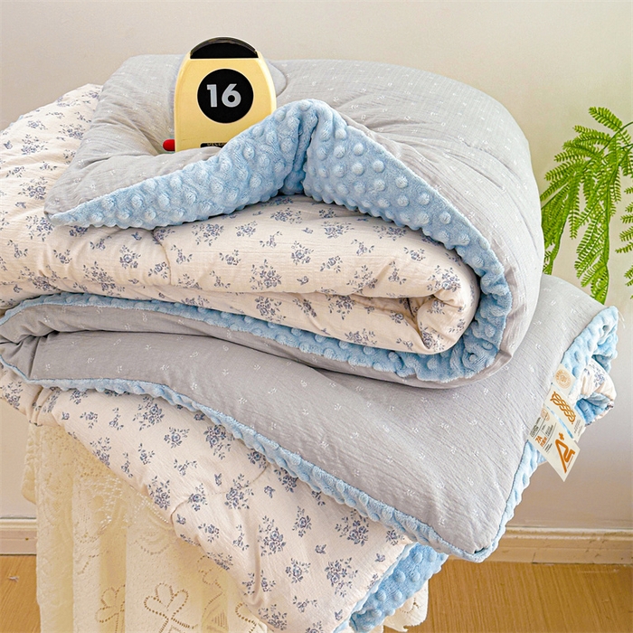 91家纺网 家纺一手货源 找家纺 （总）繁花家居 2025新款床盖豆豆被套春秋被套冬被云感超软木棉被子被芯