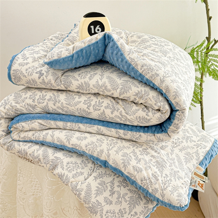 91家纺网 家纺一手货源 找家纺 （总）繁花家居 2025新款床盖豆豆被套春秋被套冬被云感超软木棉被子被芯