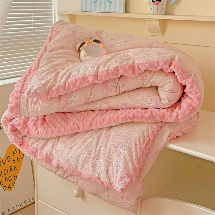 91家纺网 家纺一手货源 找家纺 （总）繁花家居 2025新款床盖豆豆被套春秋被套冬被云感超软木棉被子被芯