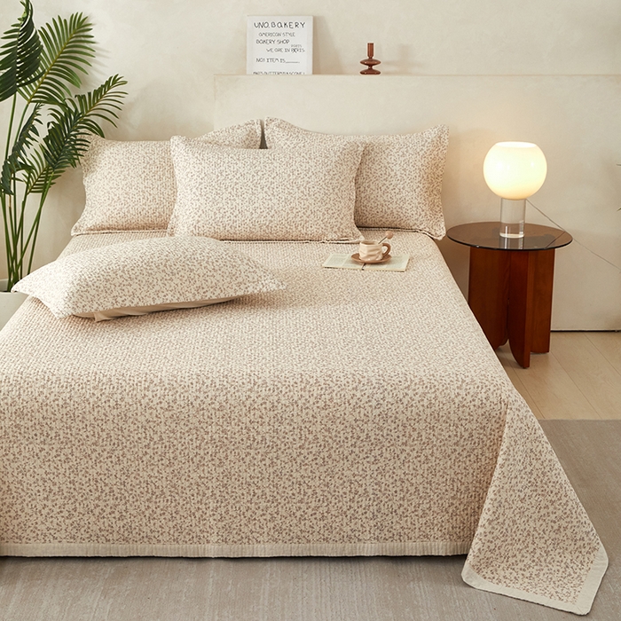 莎果家纺 2025新款高级轻奢棉麻床盖四件套 雅韵