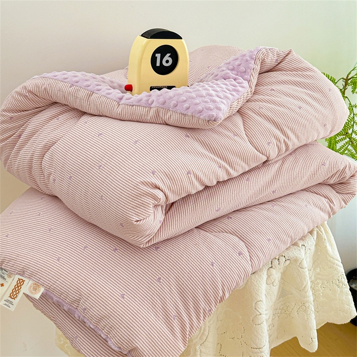 91家纺网 家纺一手货源 找家纺 （总）繁花家居 2025新款床盖豆豆被套春秋被套冬被云感超软木棉被子被芯