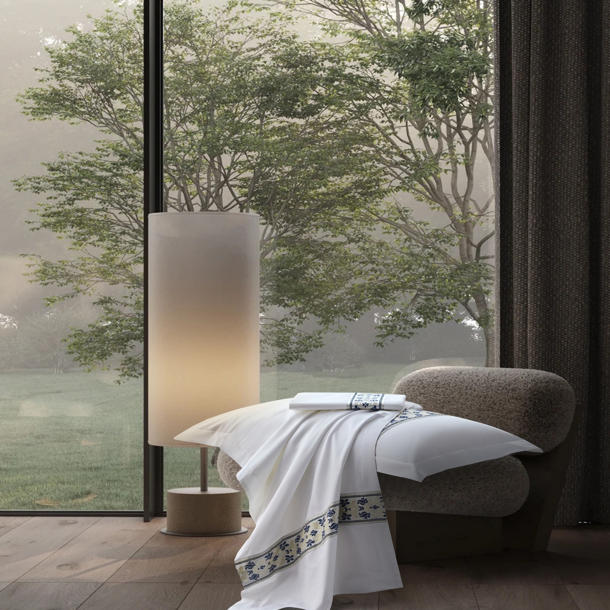 91家纺网 家纺一手货源 找家纺 诚臻/安力森 25年新款酒店织带四件套 木语雅奢