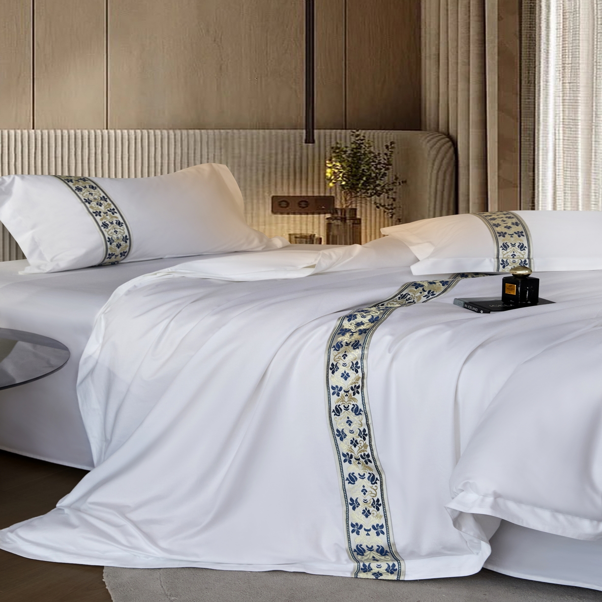 91家纺网 家纺一手货源 找家纺 诚臻/安力森 25年新款酒店织带四件套 木语雅奢