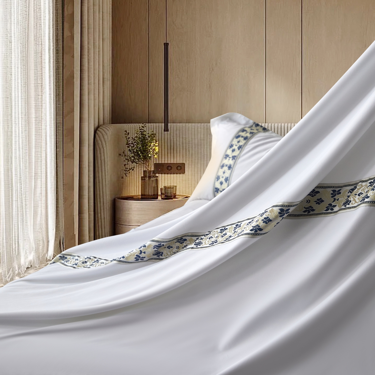 91家纺网 家纺一手货源 找家纺 诚臻/安力森 25年新款酒店织带四件套 木语雅奢