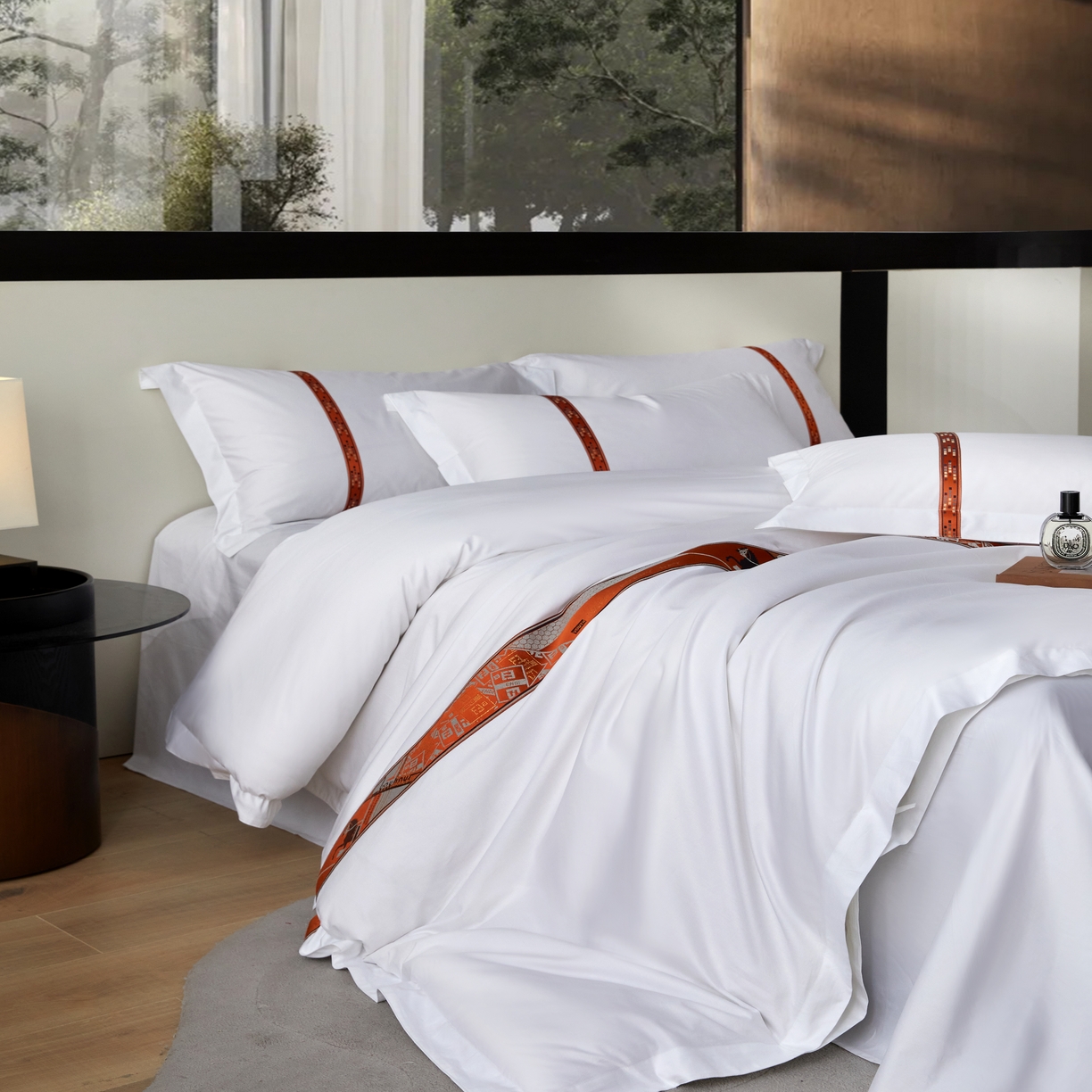 91家纺网 家纺一手货源 找家纺 诚臻/安力森 25年新款酒店织带四件套 森境暖韵