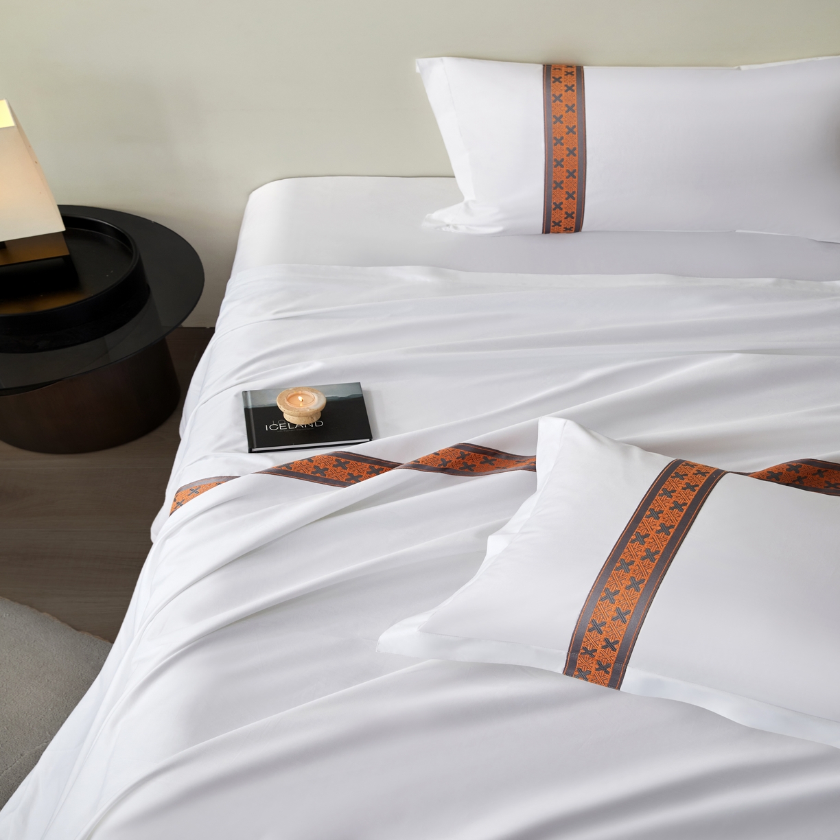 91家纺网 家纺一手货源 找家纺 诚臻/安力森 25年新款酒店织带四件套 奢雅棕调