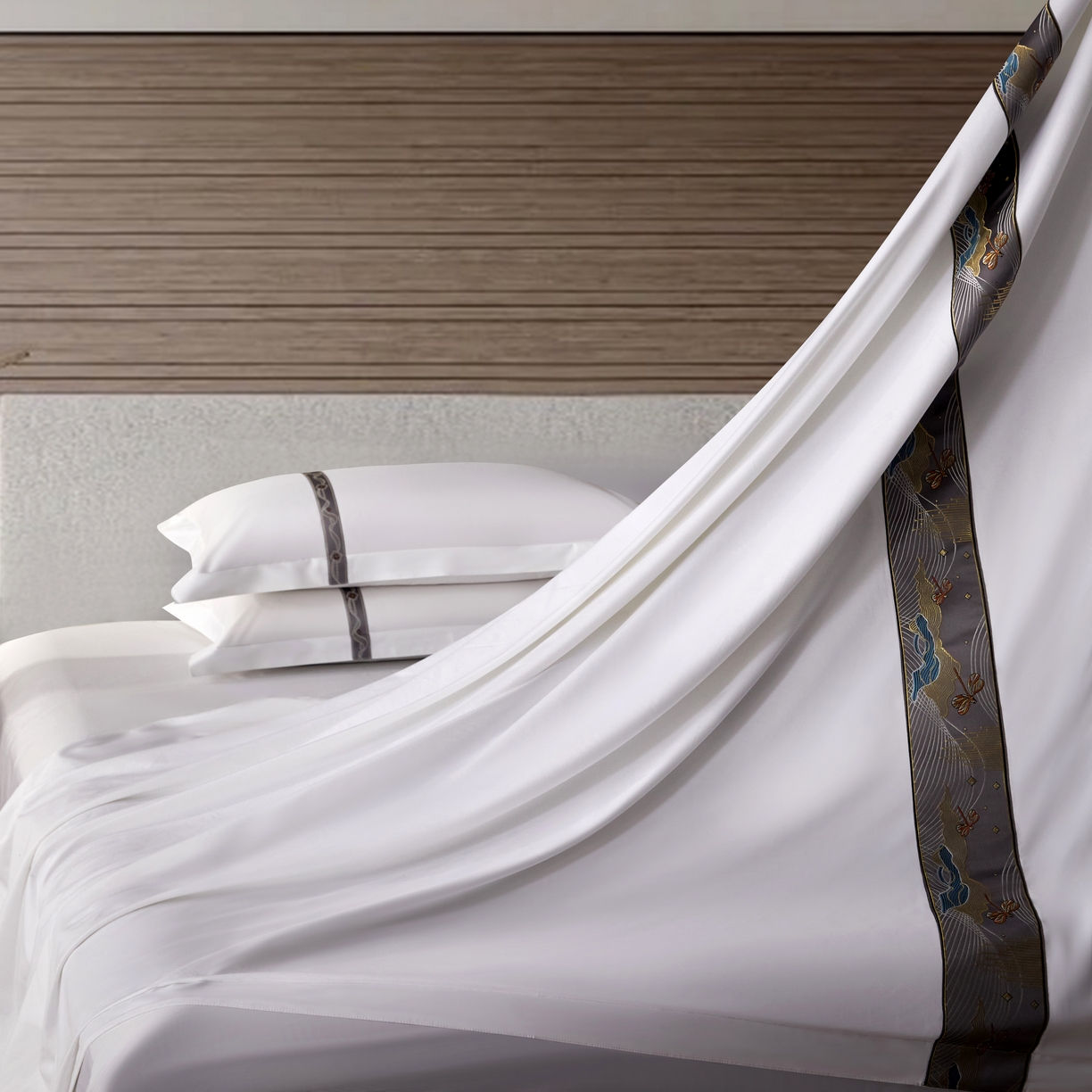 91家纺网 家纺一手货源 找家纺 诚臻/安力森 25年新款酒店织带四件套 都市臻境