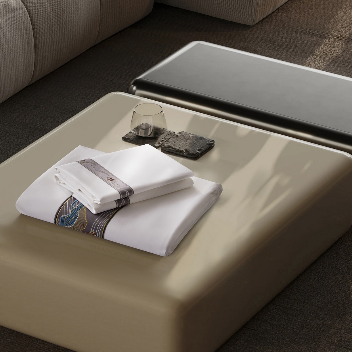 91家纺网 家纺一手货源 找家纺 诚臻/安力森 25年新款酒店织带四件套 都市臻境