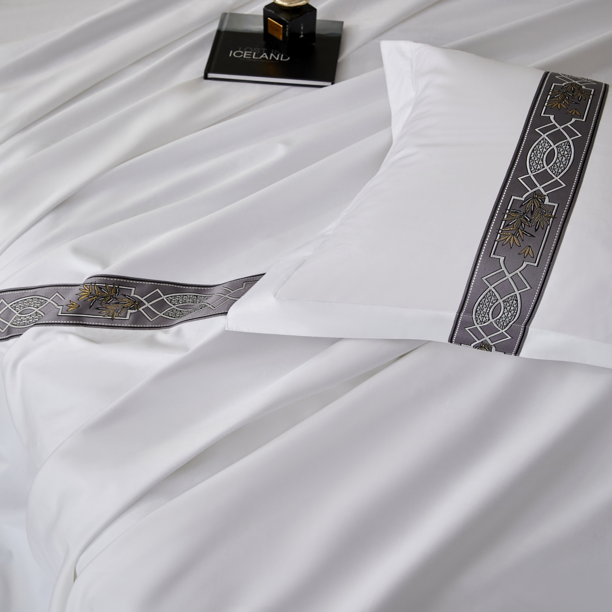 91家纺网 家纺一手货源 找家纺 诚臻/安力森 25年新款酒店织带四件套 木韵流光