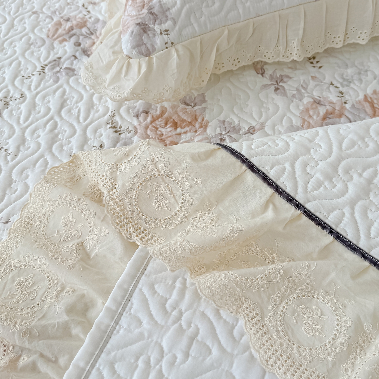 91家纺网 家纺一手货源 找家纺 （总）冬然家纺 2025新款纯棉数码印花工艺款床盖四件套