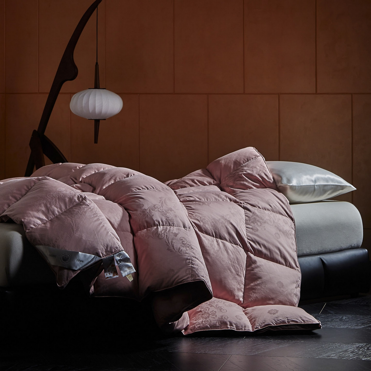 91家纺网 家纺一手货源 找家纺 暖羽屋羽绒馆 2025新款95白鸭绒被子绒子含量95 能过质检 白鸭绒被芯冬被羽绒被 F雅馨 豆沙