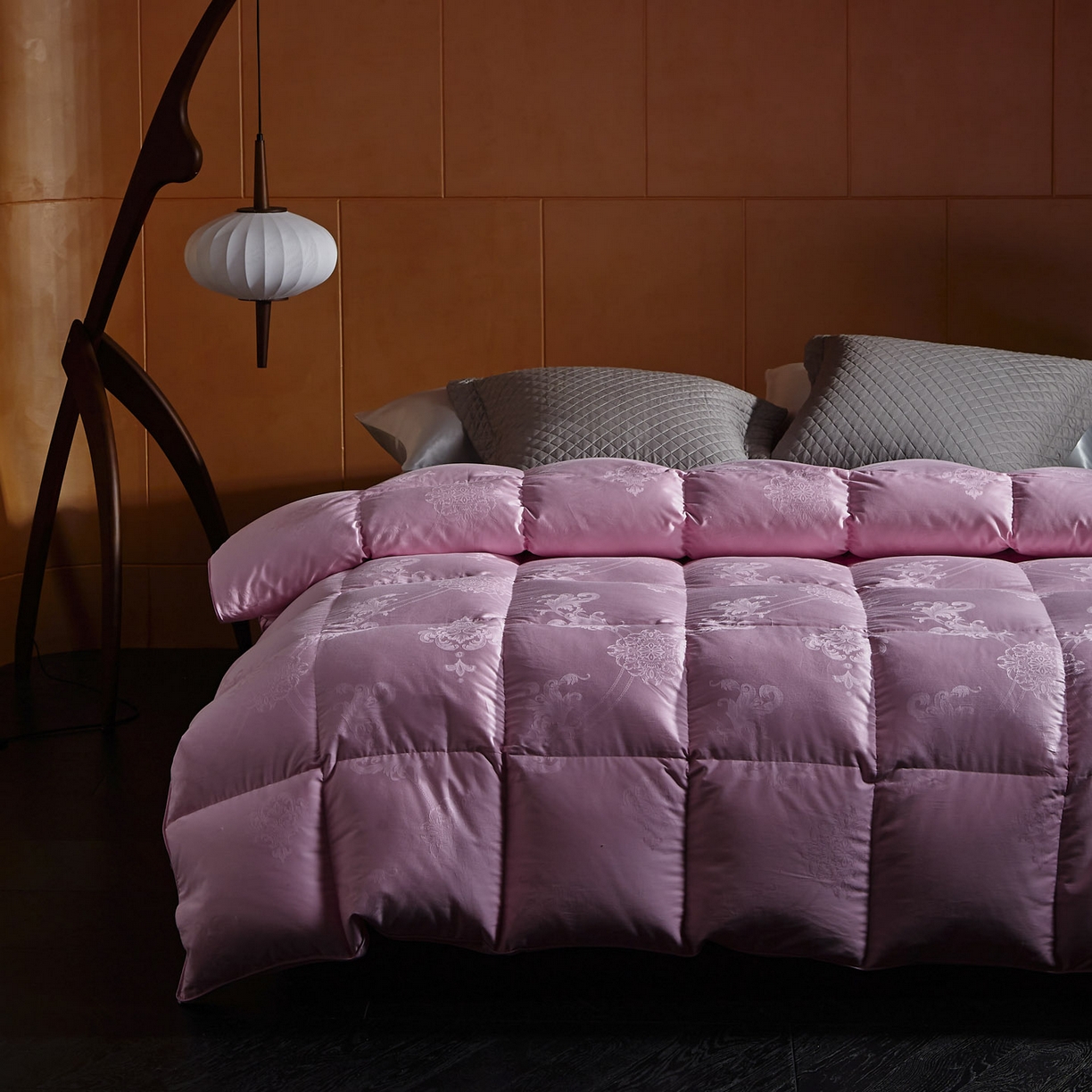 91家纺网 家纺一手货源 找家纺 暖羽屋羽绒馆 2025新款95白鸭绒被子绒子含量95 能过质检 白鸭绒被芯冬被羽绒被 F雅馨 粉色