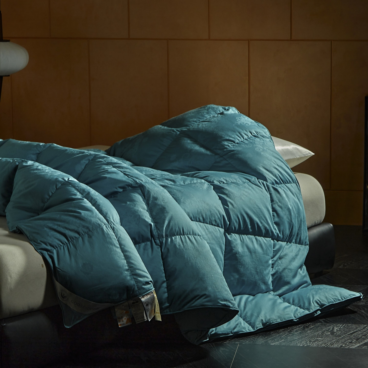 91家纺网 家纺一手货源 找家纺 暖羽屋羽绒馆 2025新款95白鸭绒被子绒子含量95 能过质检 白鸭绒被芯冬被羽绒被 F雅馨 青蓝