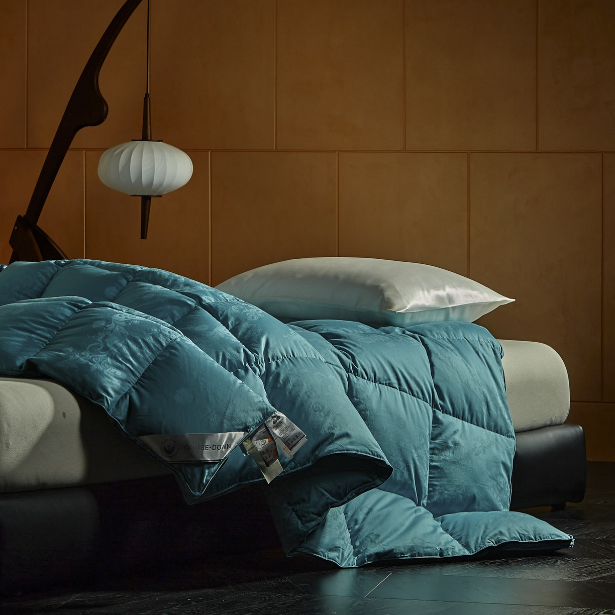 91家纺网 家纺一手货源 找家纺 暖羽屋羽绒馆 2025新款95白鸭绒被子绒子含量95 能过质检 白鸭绒被芯冬被羽绒被 F雅馨 青蓝