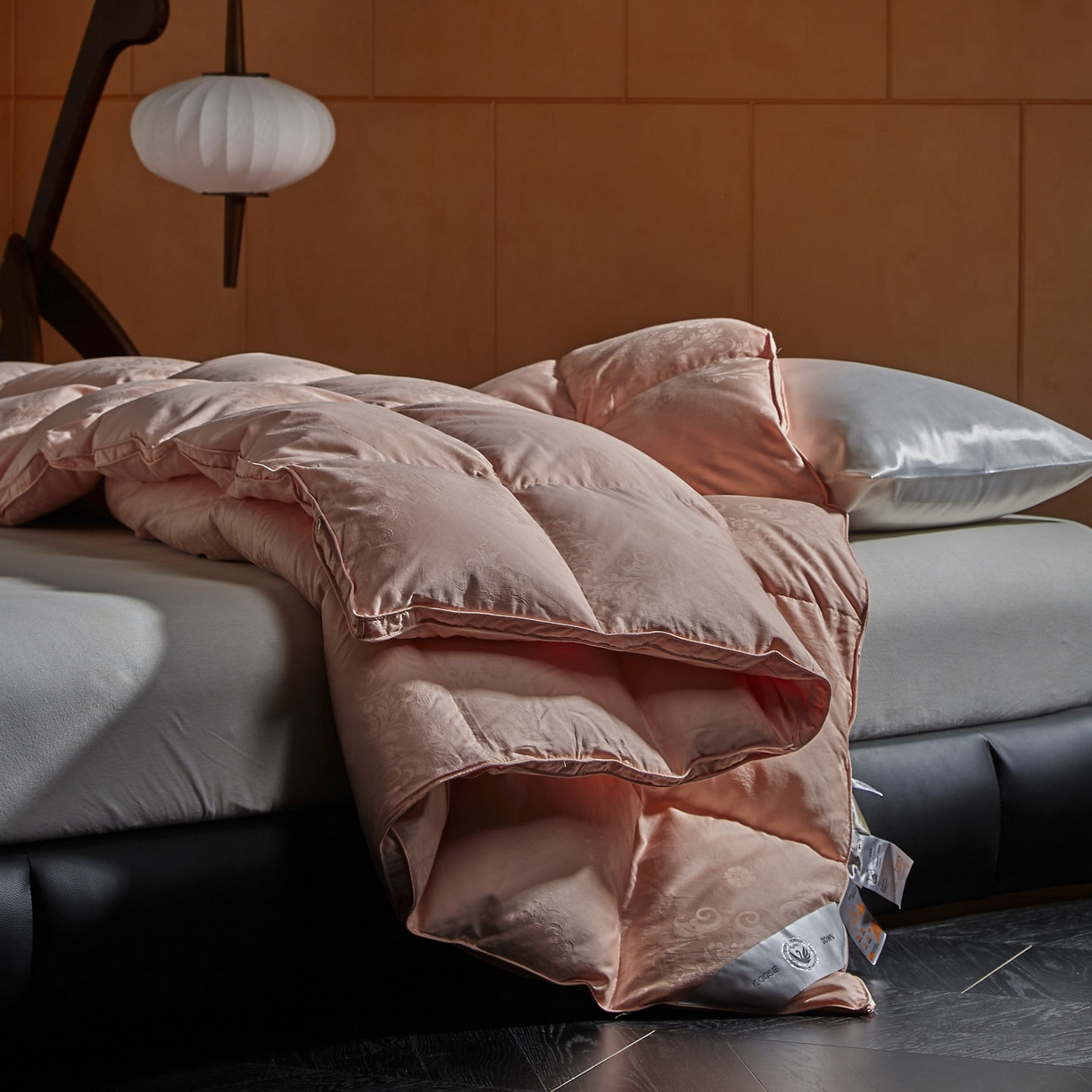 91家纺网 家纺一手货源 找家纺 暖羽屋羽绒馆 2025新款95白鸭绒被子绒子含量95 能过质检 白鸭绒被芯冬被羽绒被 F雅馨 玉色