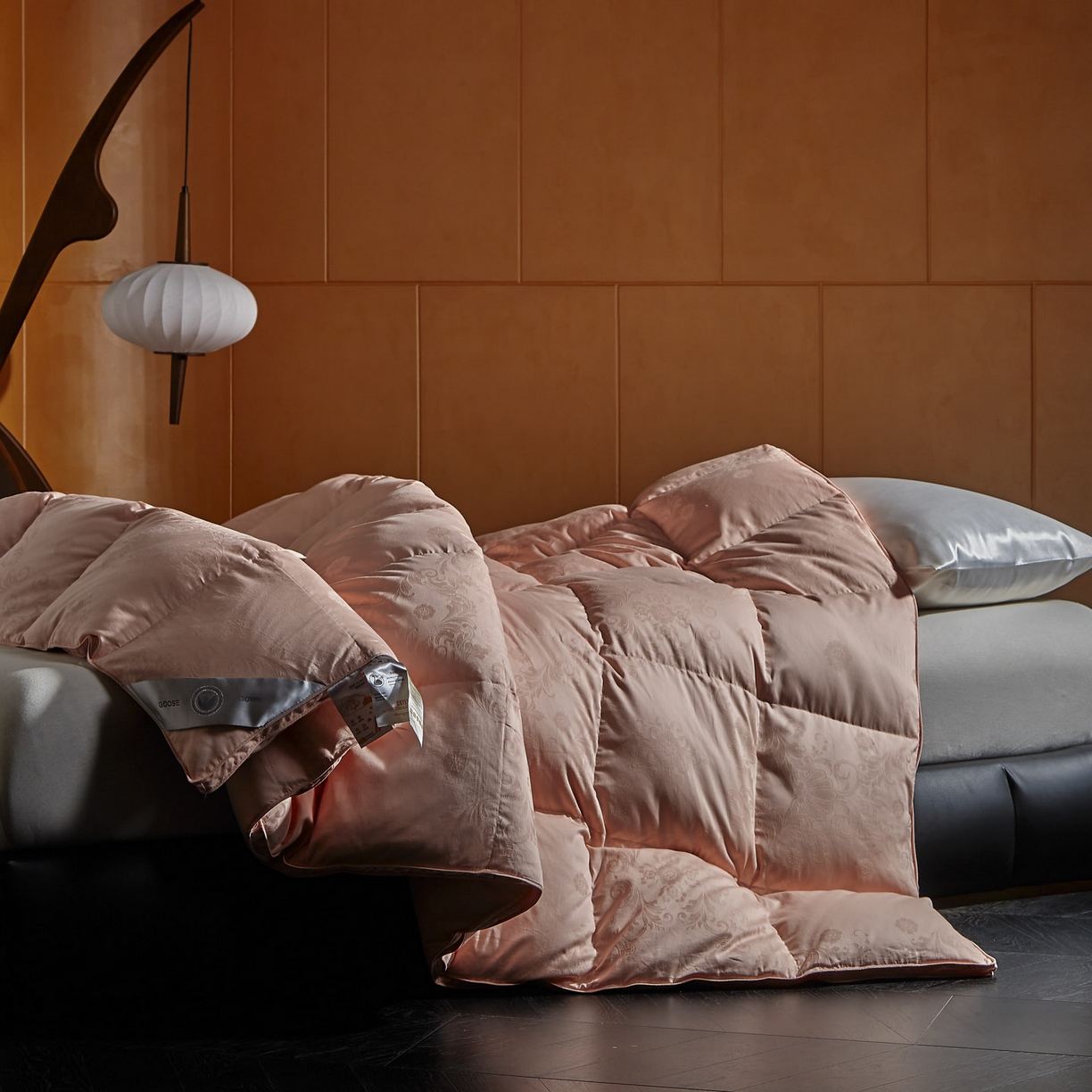 91家纺网 家纺一手货源 找家纺 暖羽屋羽绒馆 2025新款95白鸭绒被子绒子含量95 能过质检 白鸭绒被芯冬被羽绒被 F雅馨 玉色