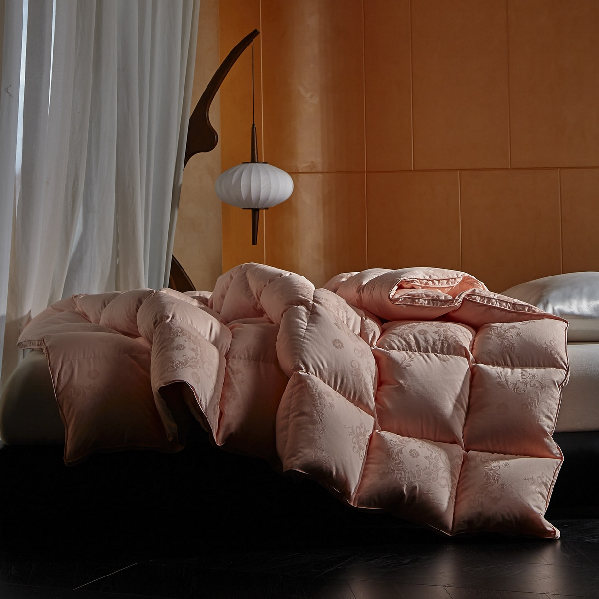 91家纺网 家纺一手货源 找家纺 暖羽屋羽绒馆 2025新款95白鸭绒被子绒子含量95 能过质检 白鸭绒被芯冬被羽绒被 F雅馨 玉色