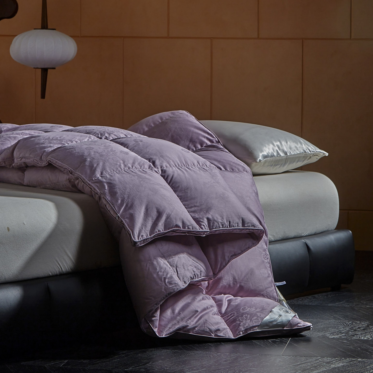 91家纺网 家纺一手货源 找家纺 暖羽屋羽绒馆 2025新款95白鸭绒被子绒子含量95 能过质检 白鸭绒被芯冬被羽绒被 F雅馨 紫色