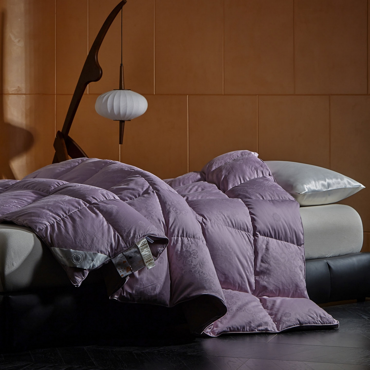 91家纺网 家纺一手货源 找家纺 暖羽屋羽绒馆 2025新款95白鸭绒被子绒子含量95 能过质检 白鸭绒被芯冬被羽绒被 F雅馨 紫色