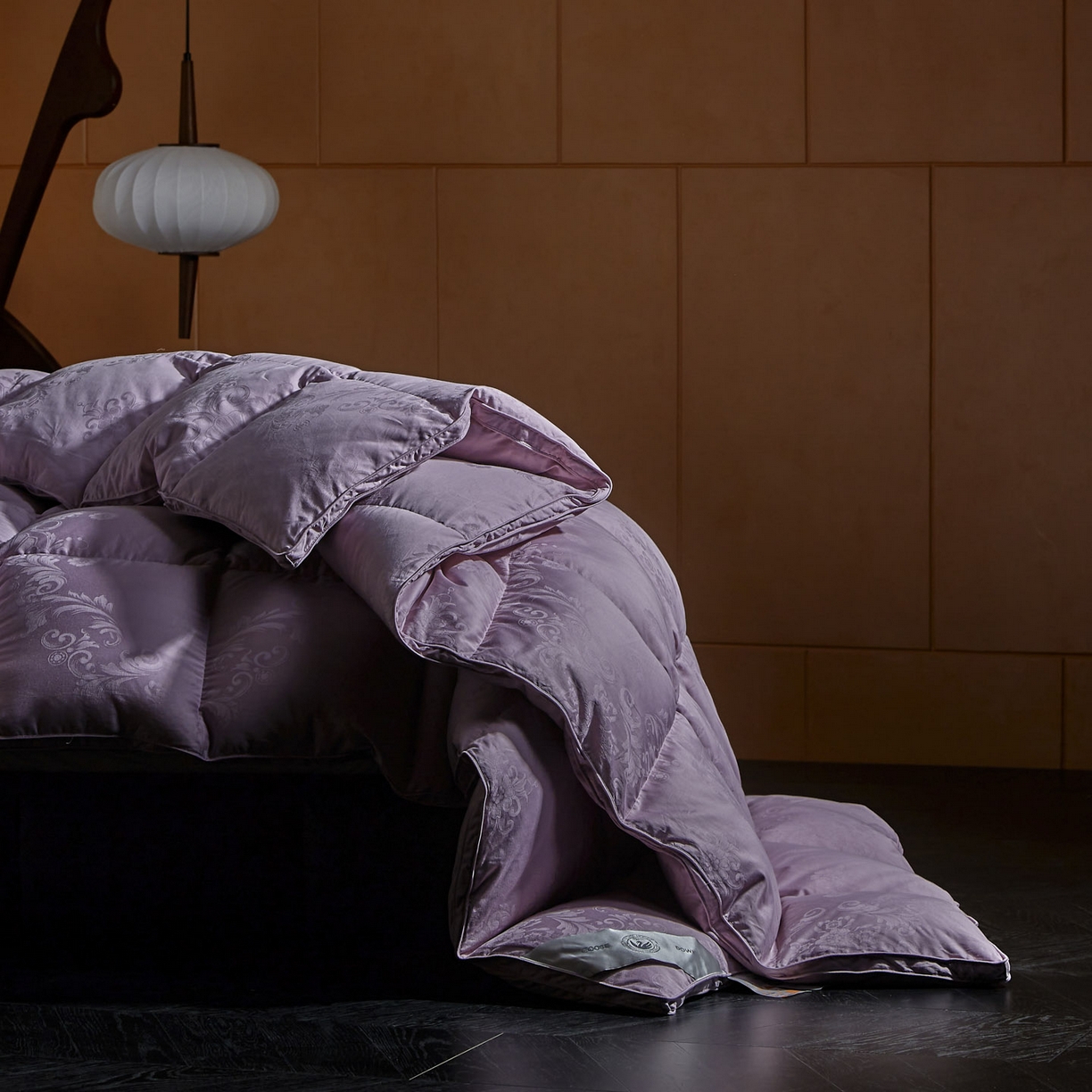 91家纺网 家纺一手货源 找家纺 暖羽屋羽绒馆 2025新款95白鸭绒被子绒子含量95 能过质检 白鸭绒被芯冬被羽绒被 F雅馨 紫色