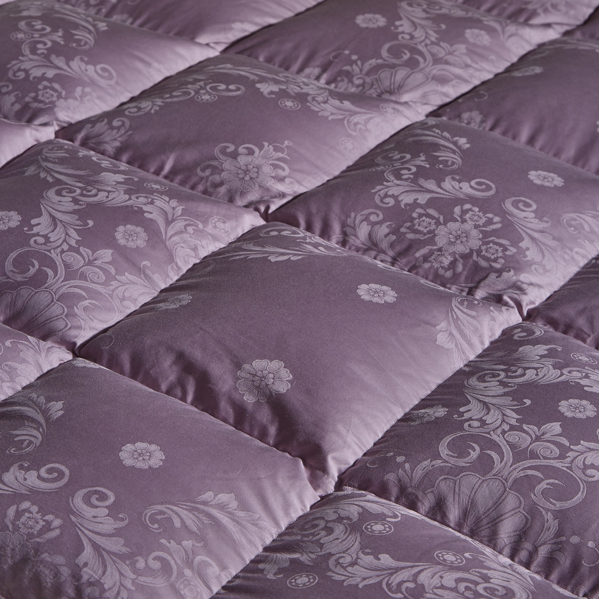 91家纺网 家纺一手货源 找家纺 暖羽屋羽绒馆 2025新款95白鸭绒被子绒子含量95 能过质检 白鸭绒被芯冬被羽绒被 F雅馨 紫色