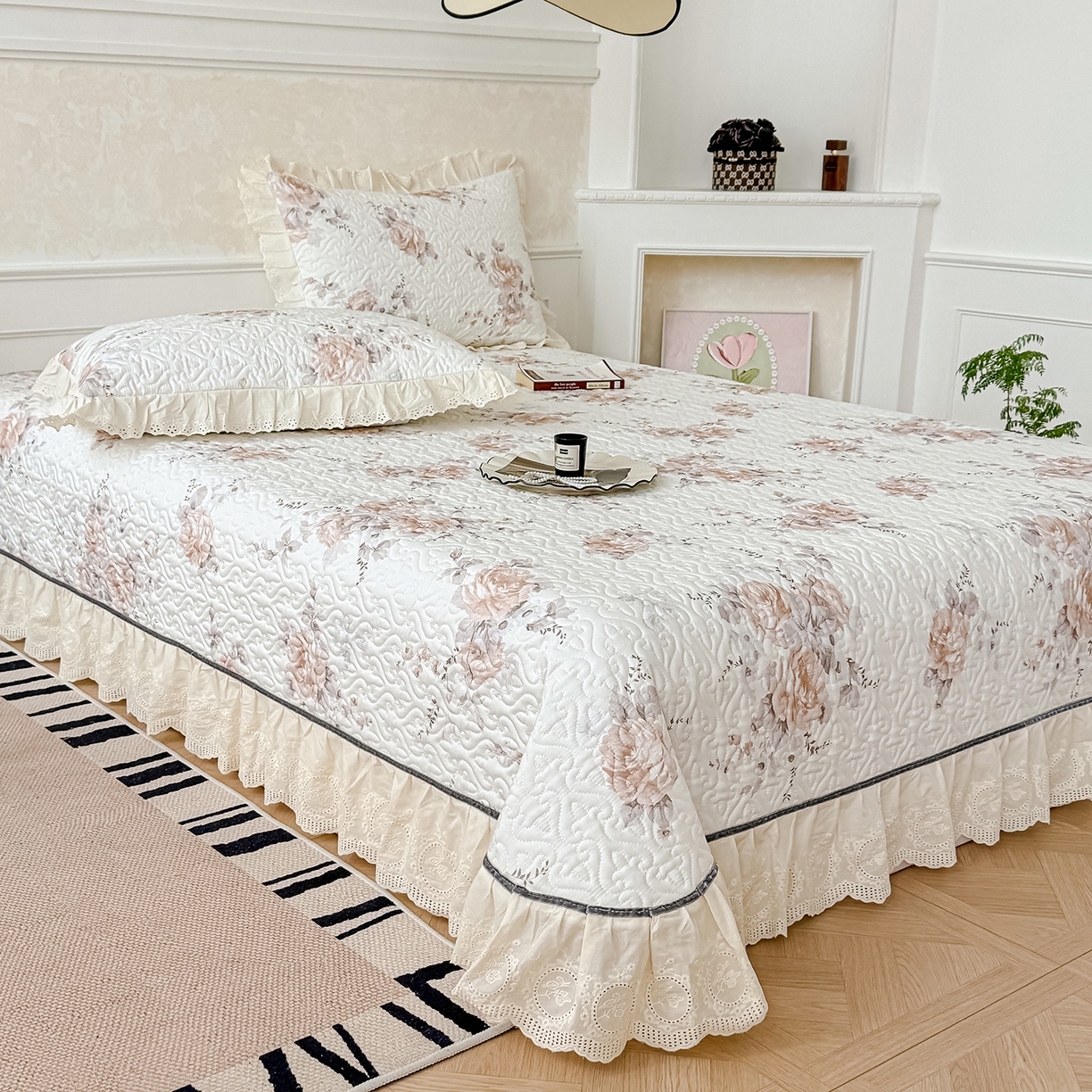 91家纺网 家纺一手货源 找家纺 （总）冬然家纺 2025新款纯棉数码印花工艺款单床盖