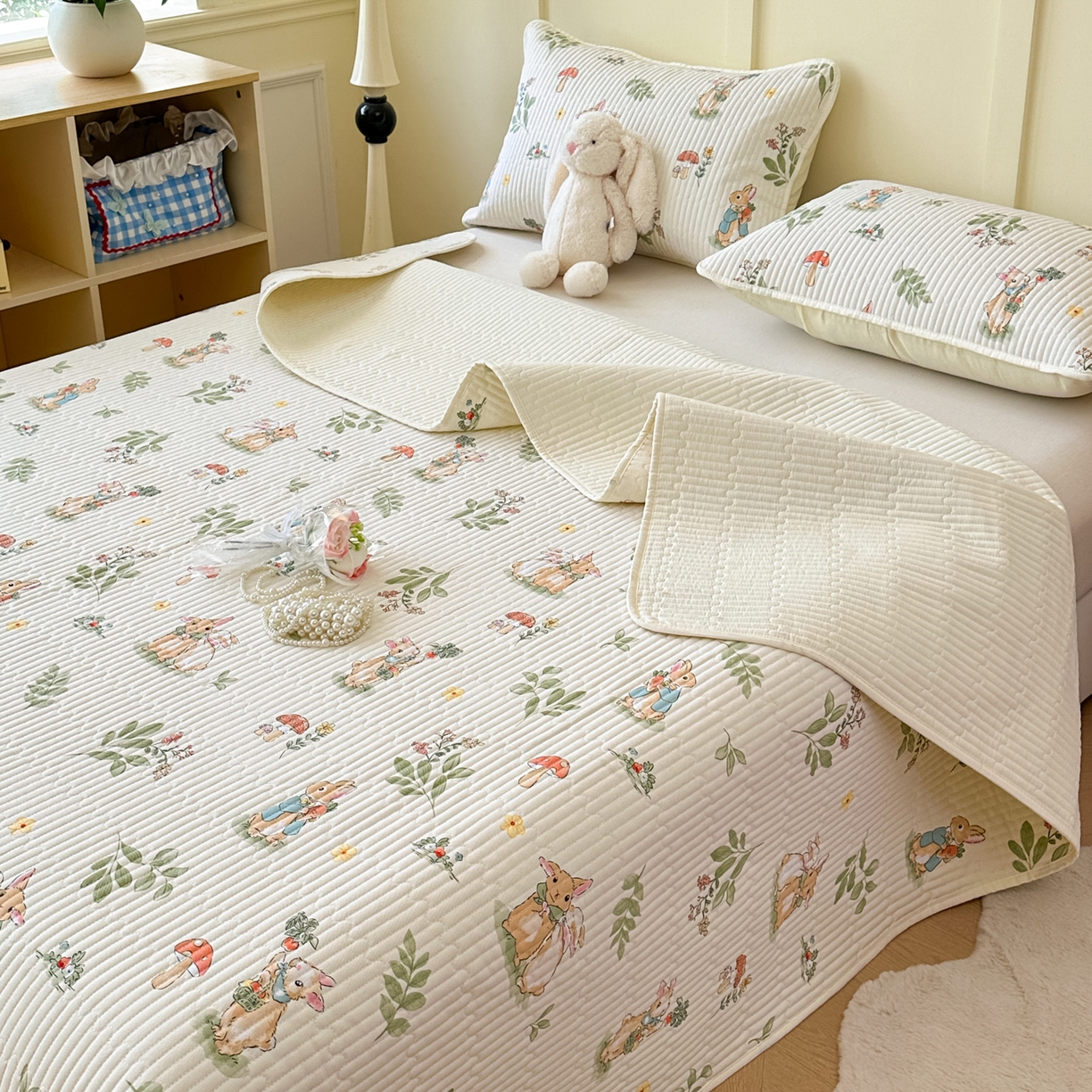 91家纺网 家纺一手货源 找家纺 （总）寐居家纺 2025新款A类数码印花老粗布夹棉床盖