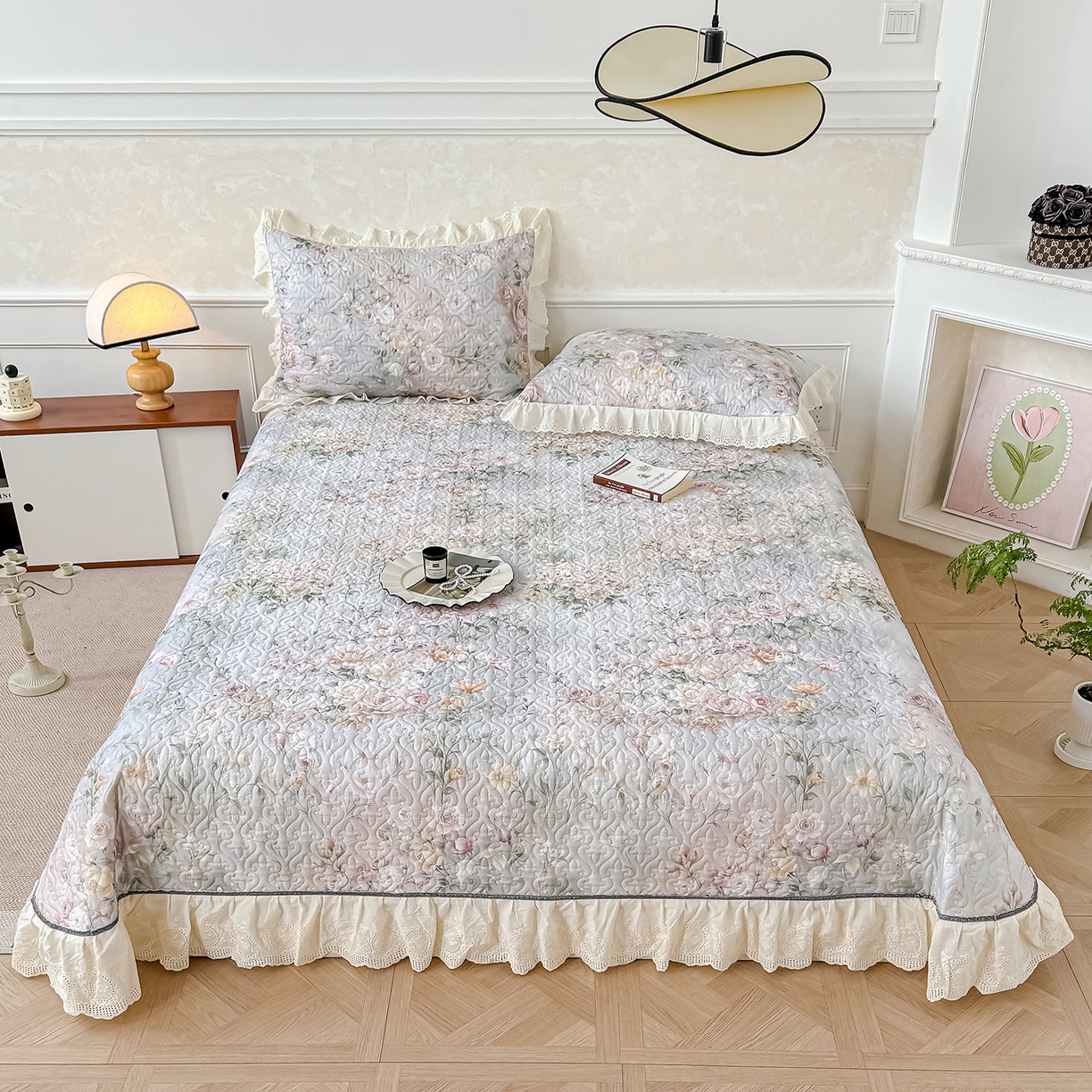 91家纺网 家纺一手货源 找家纺 （总）冬然家纺 2025新款纯棉数码印花工艺款单床盖