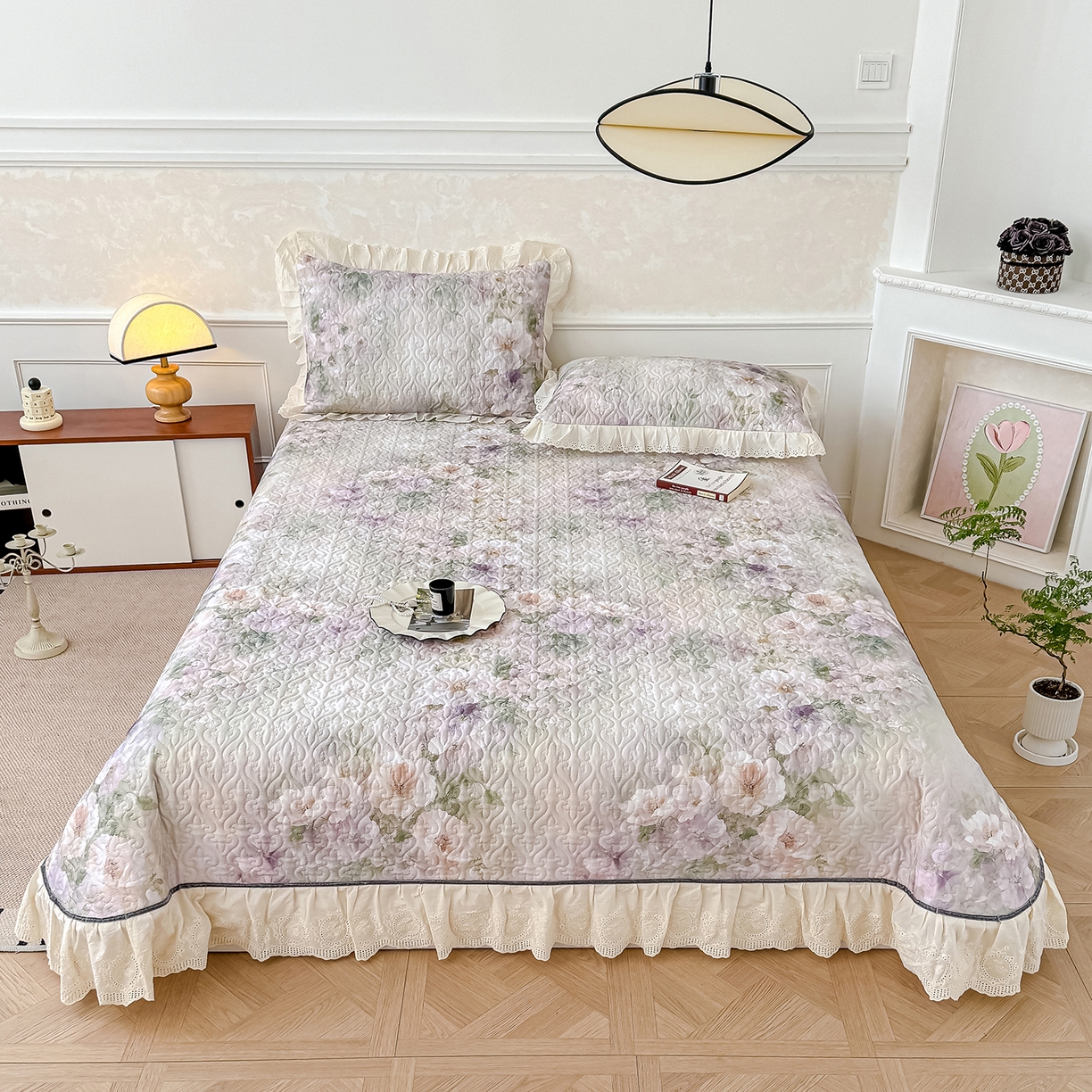 91家纺网 家纺一手货源 找家纺 （总）冬然家纺 2025新款纯棉数码印花工艺款单床盖