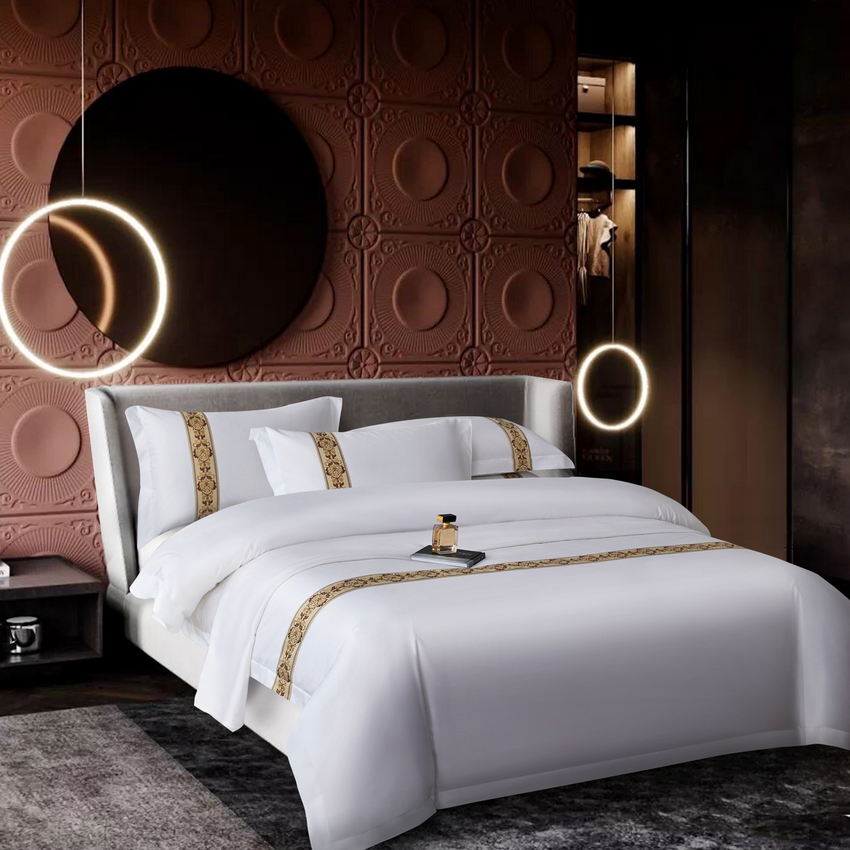 91家纺网 家纺一手货源 找家纺 （总）诚臻/安力森 25年新款酒店织带四件套